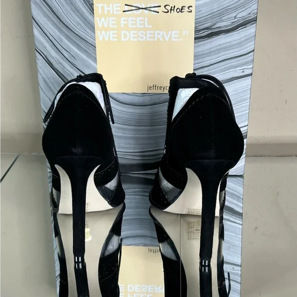 Jeffrey Campbell Vintage Salarino Suede Loafer Heel Bootie - Picture 6 of 8